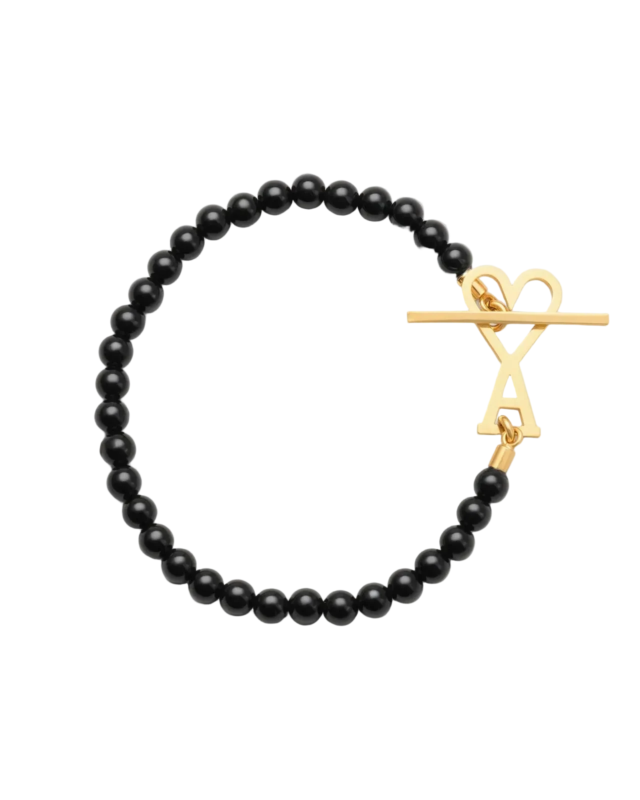 BLACK BRASS SUMMER PEARLS GOLD AMI DE CŒUR BRACELET