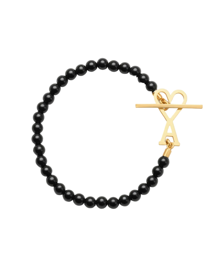 BLACK BRASS SUMMER PEARLS GOLD AMI DE CŒUR BRACELET