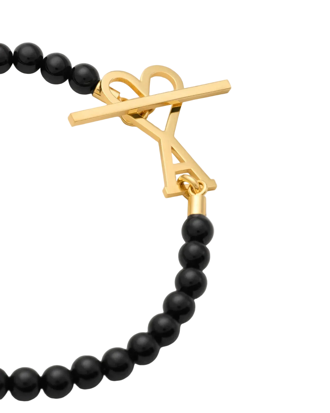 BLACK BRASS SUMMER PEARLS GOLD AMI DE CŒUR BRACELET
