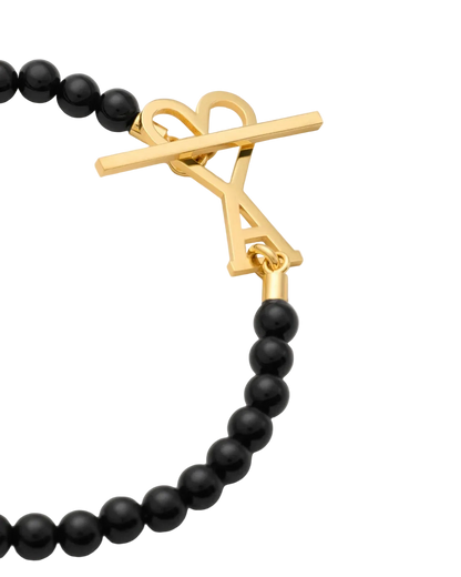 BLACK BRASS SUMMER PEARLS GOLD AMI DE CŒUR BRACELET